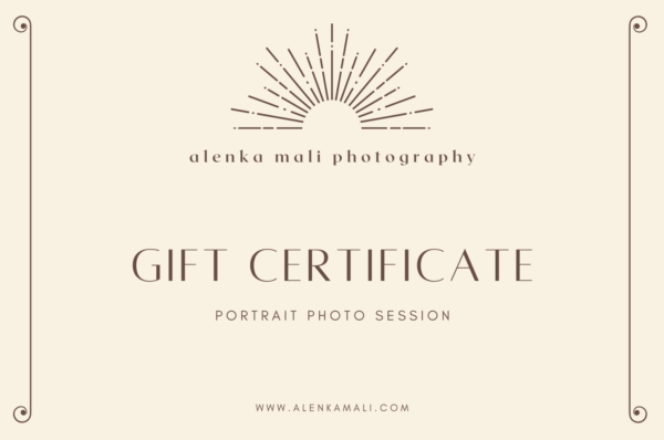 portrait session - gift card - alenka mali - squamish photographer
