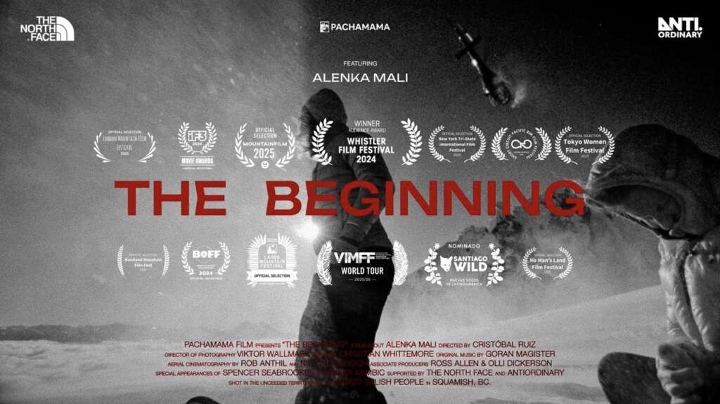 the beginning film featuring snowboarder and a base jumper alenka mali filmed in canada
